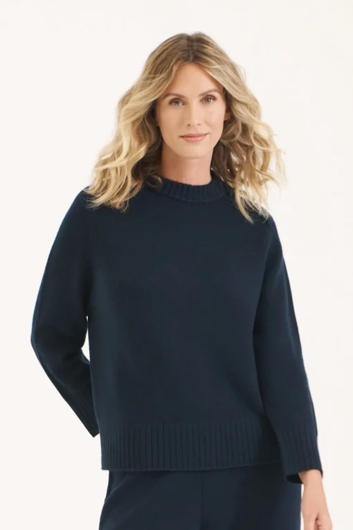 Navy Aspen Crew Neck Jumper