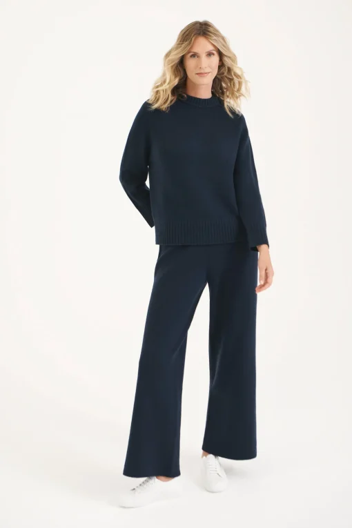 Navy Aspen Crew Neck Jumper