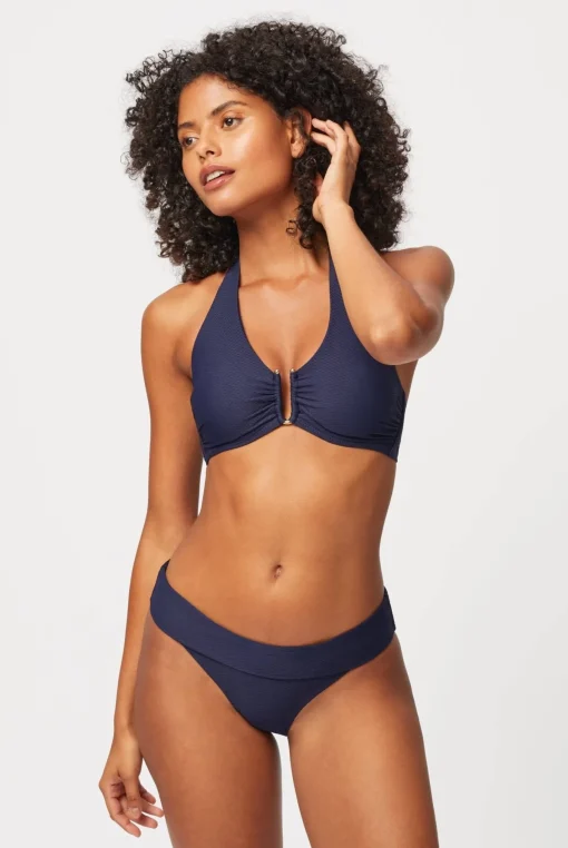 Navy Fold Over Bottom