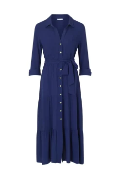 Navy Maxi Shirt Dress