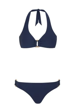 Navy Rectangle Halterneck Bikini