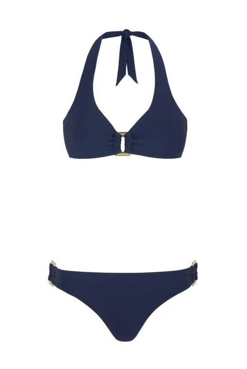 Navy Rectangle Halterneck Bikini