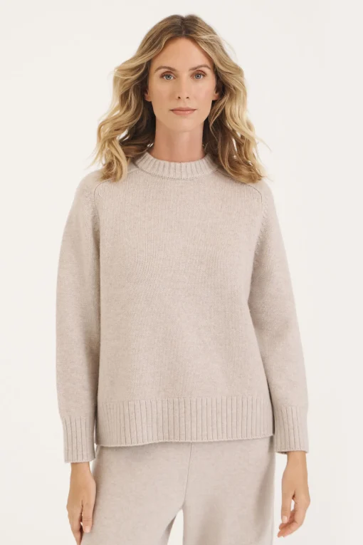 Oatmeal Aspen Crew Neck Jumper