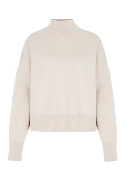 Oatmeal Courchevel Milano Mock Neck Jumper