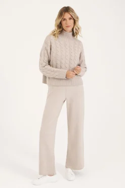 Oatmeal Zermatt Milano Knit Trouser