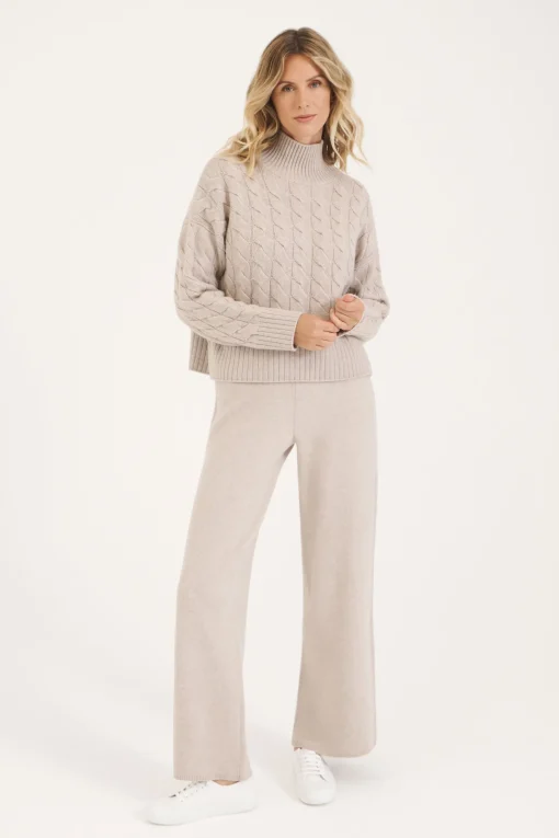 Oatmeal Zermatt Milano Knit Trouser