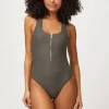 Olive Racerback Swimsuit