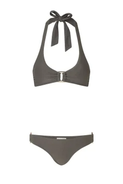 Olive Rectangle Halterneck Bikini