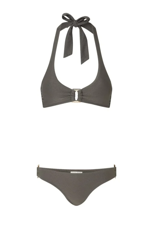 Olive Rectangle Halterneck Bikini