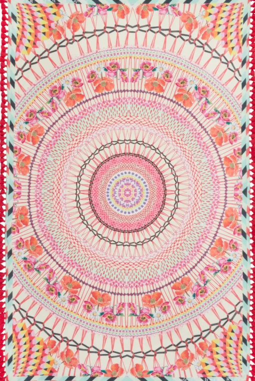 Pomegranate Tassel Trim Sarong