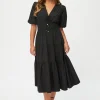Puebla Short Sleeve Midi Dress