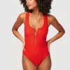 Red Racerback Swimsuit