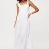 Rhode Island Tie-Shoulder Maxi Dress