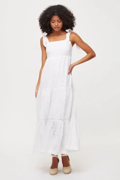 Rhode Island Tie-Shoulder Maxi Dress