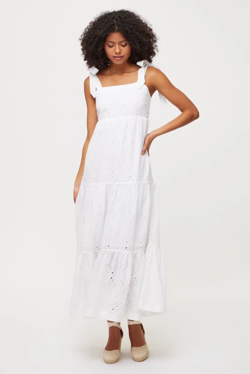 Rhode Island Tie-Shoulder Maxi Dress