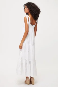Rhode Island Tie-Shoulder Maxi Dress