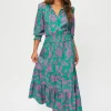 Santa Rosa Smocked Waist Maxi Dress