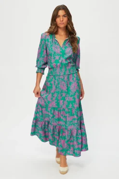 Santa Rosa Smocked Waist Maxi Dress