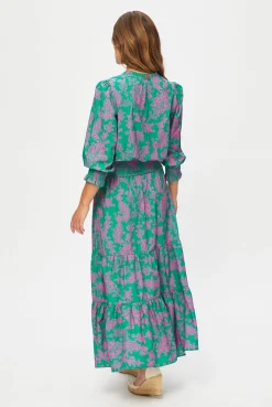 Santa Rosa Smocked Waist Maxi Dress