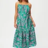 Santa Rosa Tie-Shoulder Maxi Dress