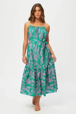 Santa Rosa Tie-Shoulder Maxi Dress