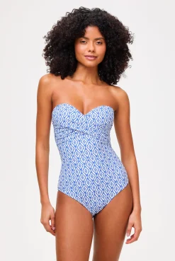 Sardinia Cross Over Bandeau Swimsuit