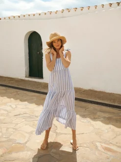 Sardinia Tie-Shoulder Maxi Dress