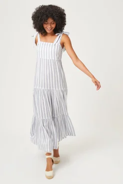 Sardinia Tie-Shoulder Maxi Dress