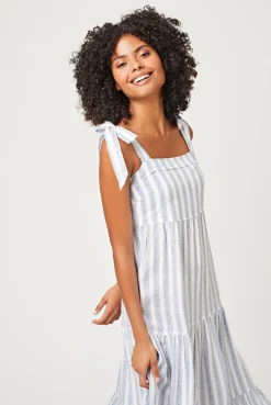 Sardinia Tie-Shoulder Maxi Dress