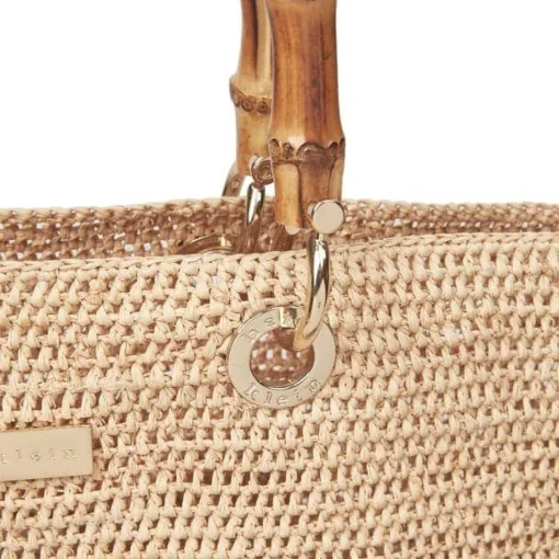 Savannah Bay Medium Raffia Tote Bag