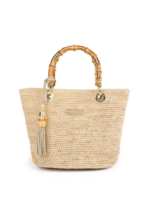 Savannah Bay Mini Raffia Tote Bag
