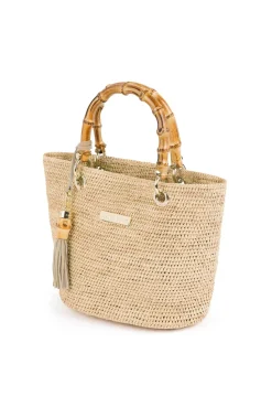 Savannah Bay Mini Raffia Tote Bag