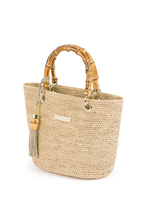 Savannah Bay Mini Raffia Tote Bag
