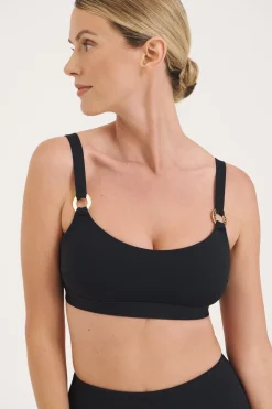 Sculpt Black Scoop Top