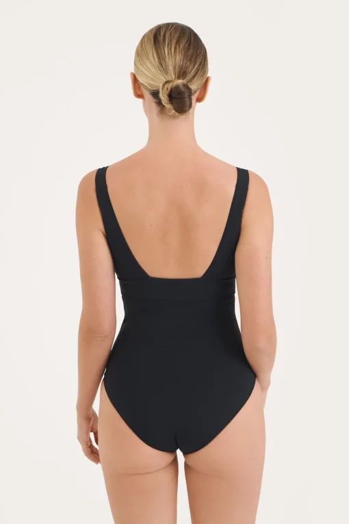 Sculpt Black V-Neck Swimsuit