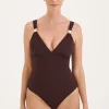 Sculpt Burgundy Slider Swimsuit