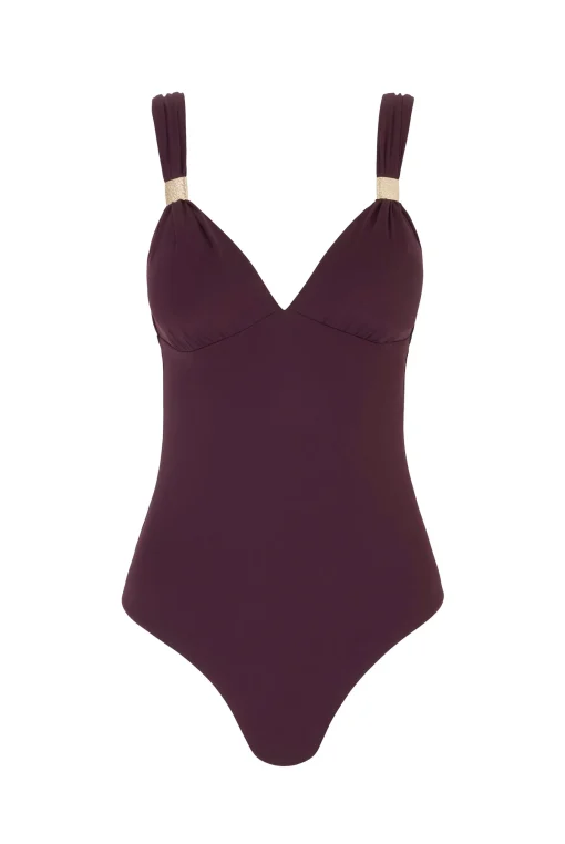 Sculpt Burgundy Slider Swimsuit