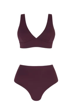 Sculpt Burgundy V-Neck Bikini