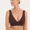 Sculpt Burgundy V-Neck Top