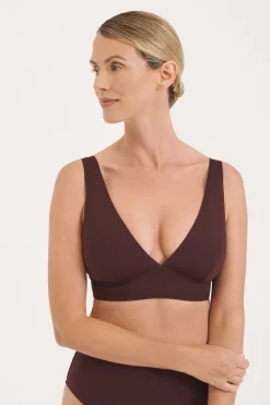 Sculpt Burgundy V-Neck Top
