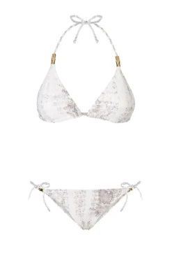 Snake Print Triangle Bikini