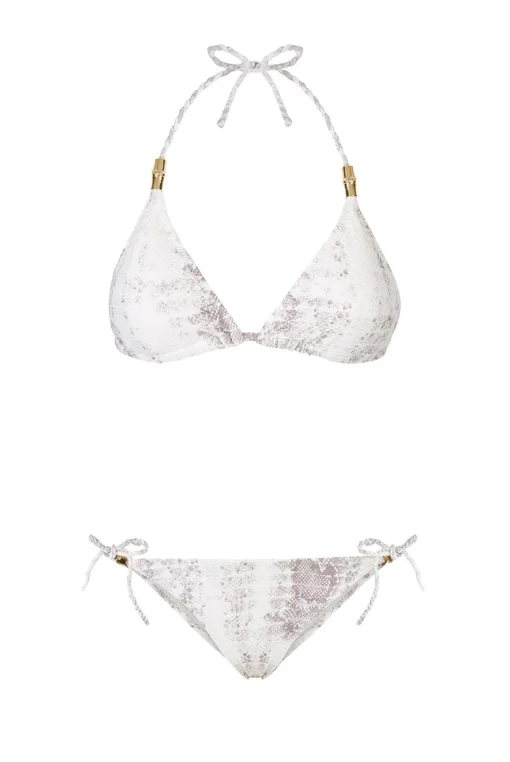 Snake Print Triangle Bikini