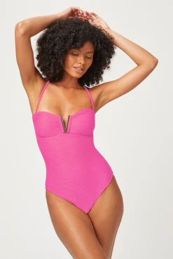 Tulum V-Bar Bandeau Swimsuit