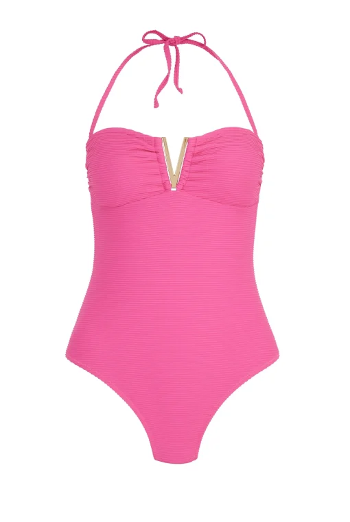 Tulum V-Bar Bandeau Swimsuit