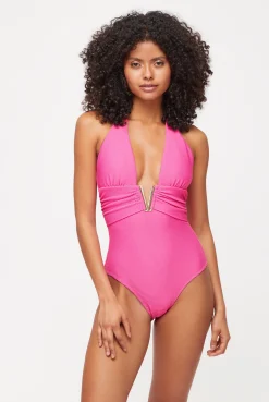Tulum V-Bar Halterneck Swimsuit