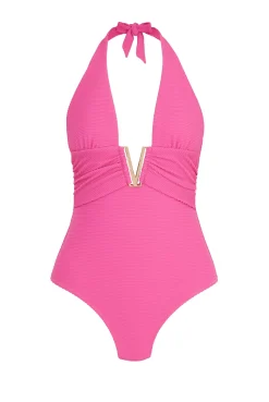 Tulum V-Bar Halterneck Swimsuit