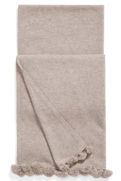 Verbier Cashmere Scarf With Tassel Trim In Brown