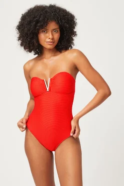 Vicenza V-Bar Bandeau Swimsuit
