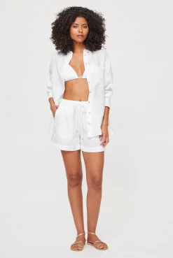 White Bay Linen Short Set