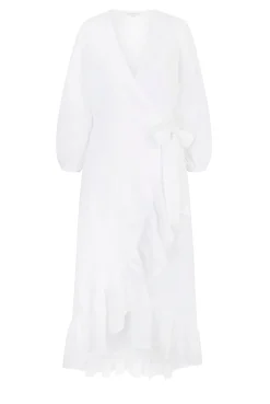 White Bay Wrap Dress